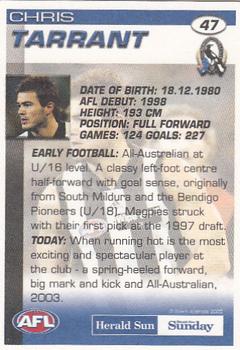 2005 Select Herald Sun AFL #47 Chris Tarrant Back